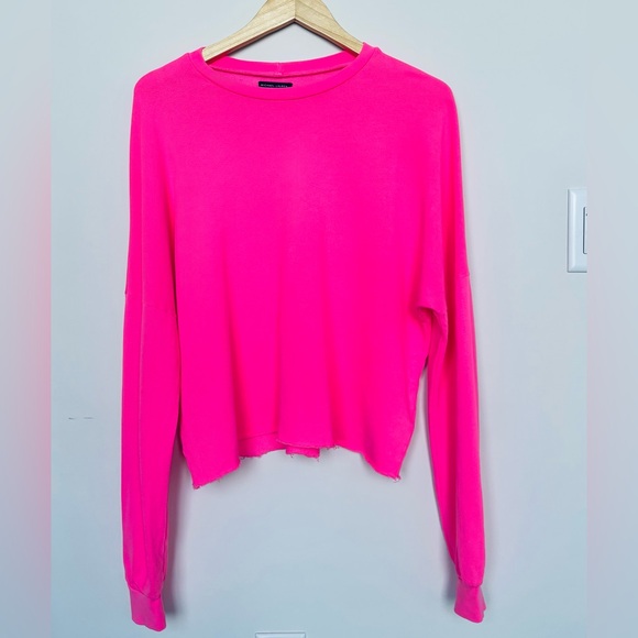 Michael Lauren Neon Pink Travis Sweatshirt, Small - Picture 2 of 8